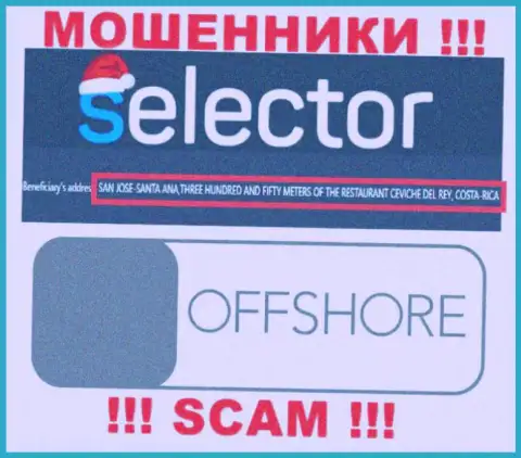 Selector Gg - это неправомерно действующая контора, расположенная в оффшорной зоне San Jose-Santa Ana, Three Hundred and Fifty Meters of the Restaurant Ceviche Del Rey, Costa-Rica, будьте очень осторожны