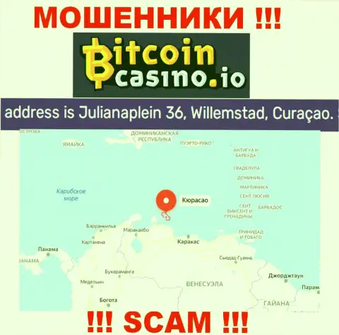 Осторожно - компания BitcoinCasino сидит в офшоре по адресу Джулианаплейн 36, Виллемстад, Кюрасао и лохотронит своих клиентов