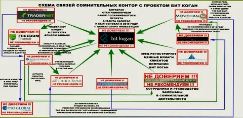 Полная схема связи БитКоган с другими конторами