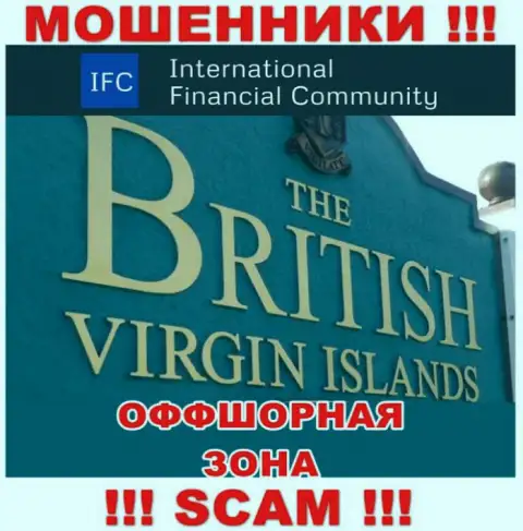 Официальное место регистрации International Financial Consulting на территории - British Virgin Islands