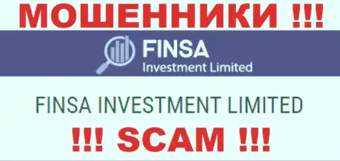 FinsaInvestmentLimited - юридическое лицо кидал организация Finsa Investment Limited