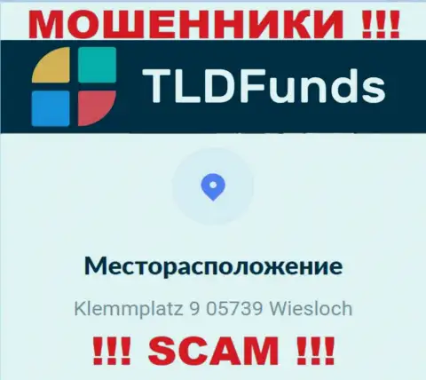 Информация о официальном адресе регистрации ТЛДФондс Ком, которая размещена у них на интернет-ресурсе - фейковая