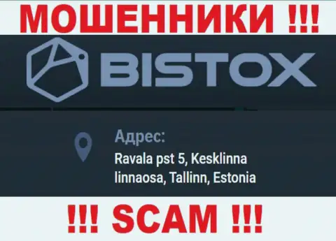 Избегайте сотрудничества с конторой Bistox - эти мошенники представили ложный юридический адрес