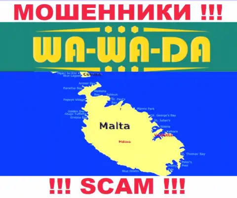 Malta - здесь зарегистрирована контора Wa-Wa-Da Casino