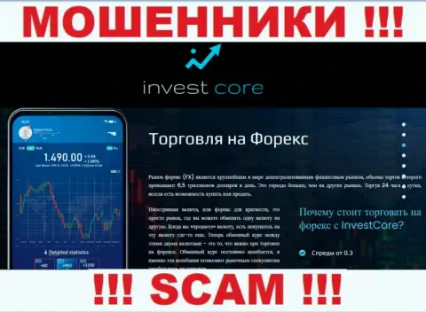 FOREX - это вид деятельности противозаконно действующей конторы Инвест Кор