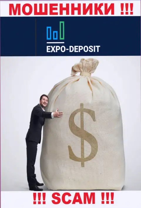 Нереально забрать вложения с брокерской компании Expo-Depo, в связи с чем ни рубля дополнительно отправлять не надо