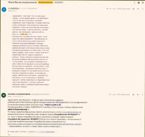 Жалоба одураченного клиента в адрес internet мошенников Чеап Пэй