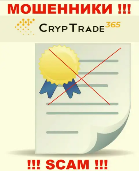 С Cryp Trade365 довольно опасно работать, они даже без лицензионного документа, нагло крадут финансовые вложения у своих клиентов