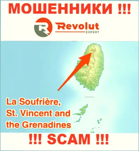Компания RevolutExpert - это интернет лохотронщики, обосновались на территории St. Vincent and the Grenadines, а это офшорная зона