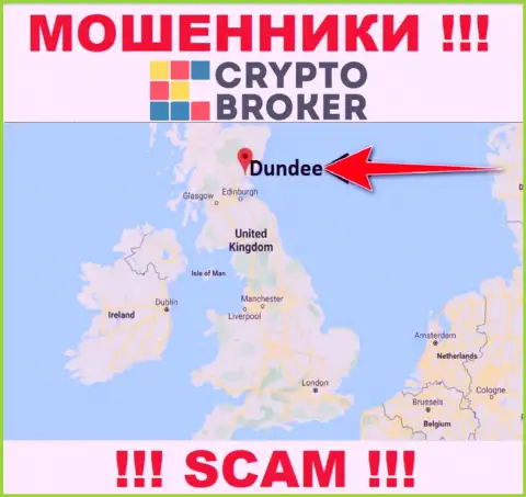Crypto-Broker Com безнаказанно сливают, поскольку разместились на территории - Dundee, Scotland