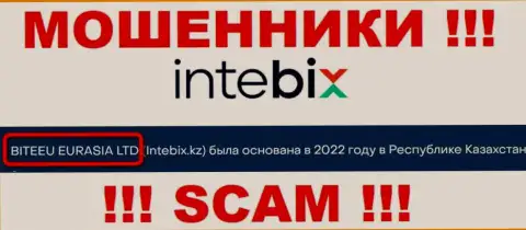 Свое юридическое лицо компания IntebixKz не прячет - это BITEEU EURASIA Ltd