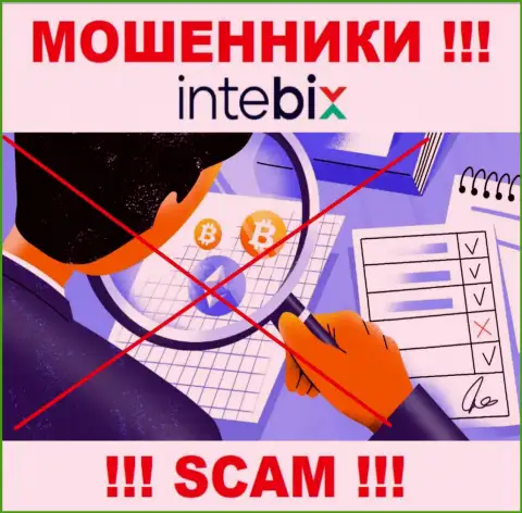 Регулятора у организации Интебикс НЕТ ! Не доверяйте указанным интернет-аферистам вложенные средства !!!