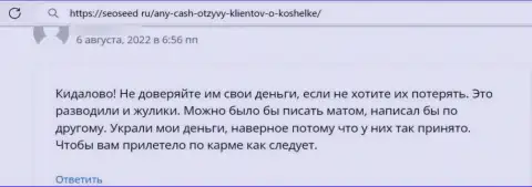 Any Cash - это ШУЛЕР !!! Действующий во всемирной интернет сети (отзыв)